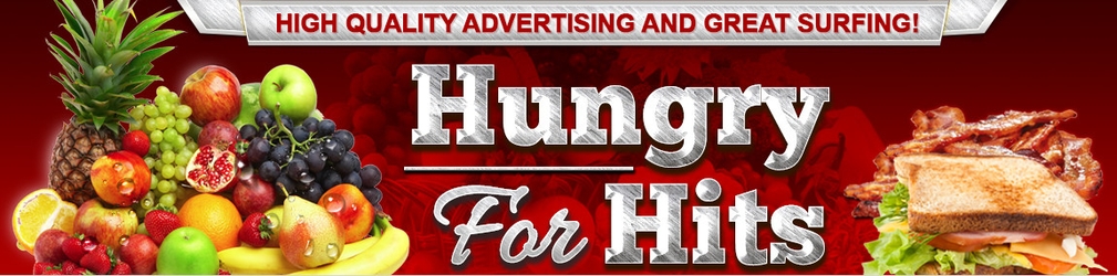 Hungry For Hits traffic exchange header